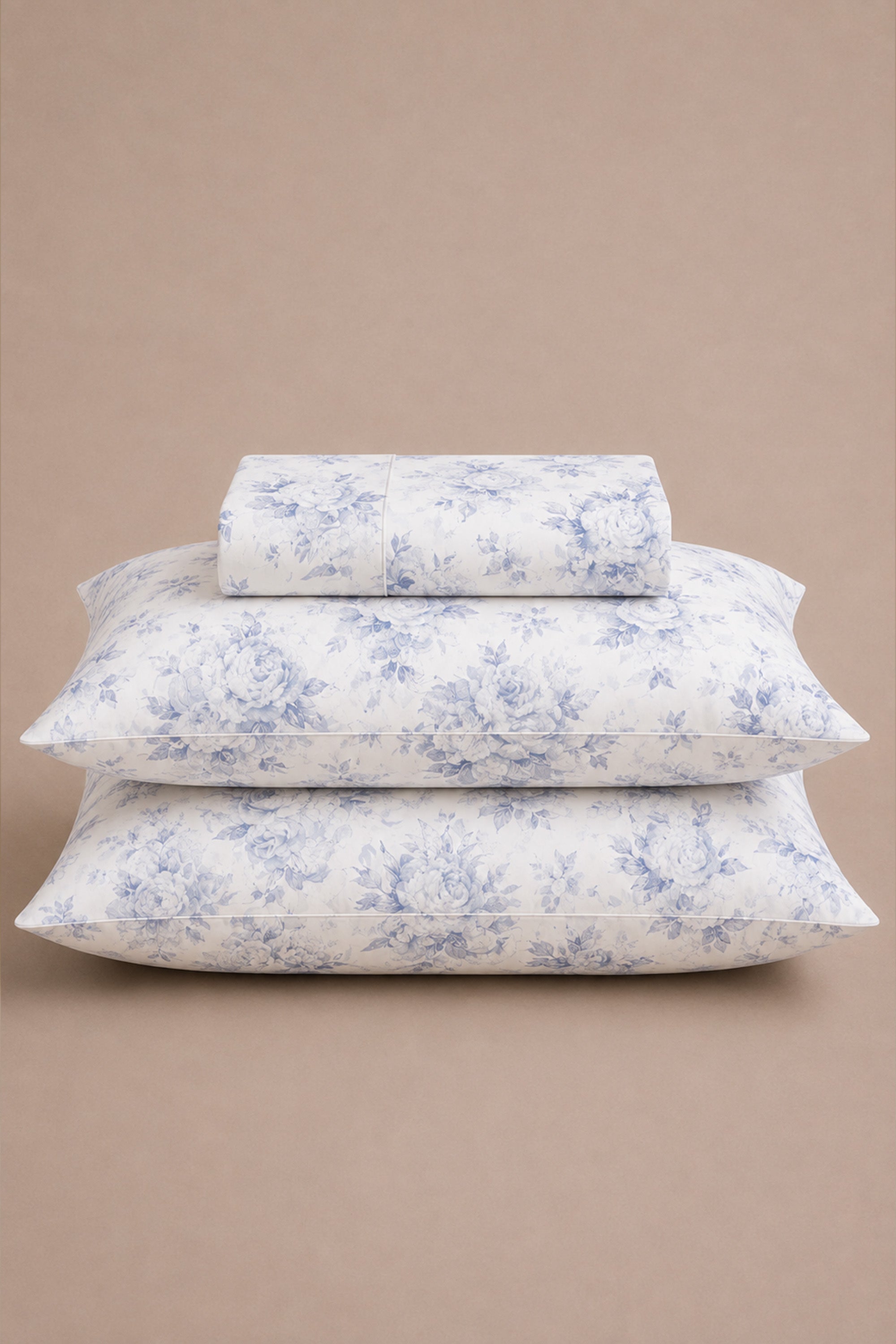 Sky Aura Percale Bed Sheet Set
