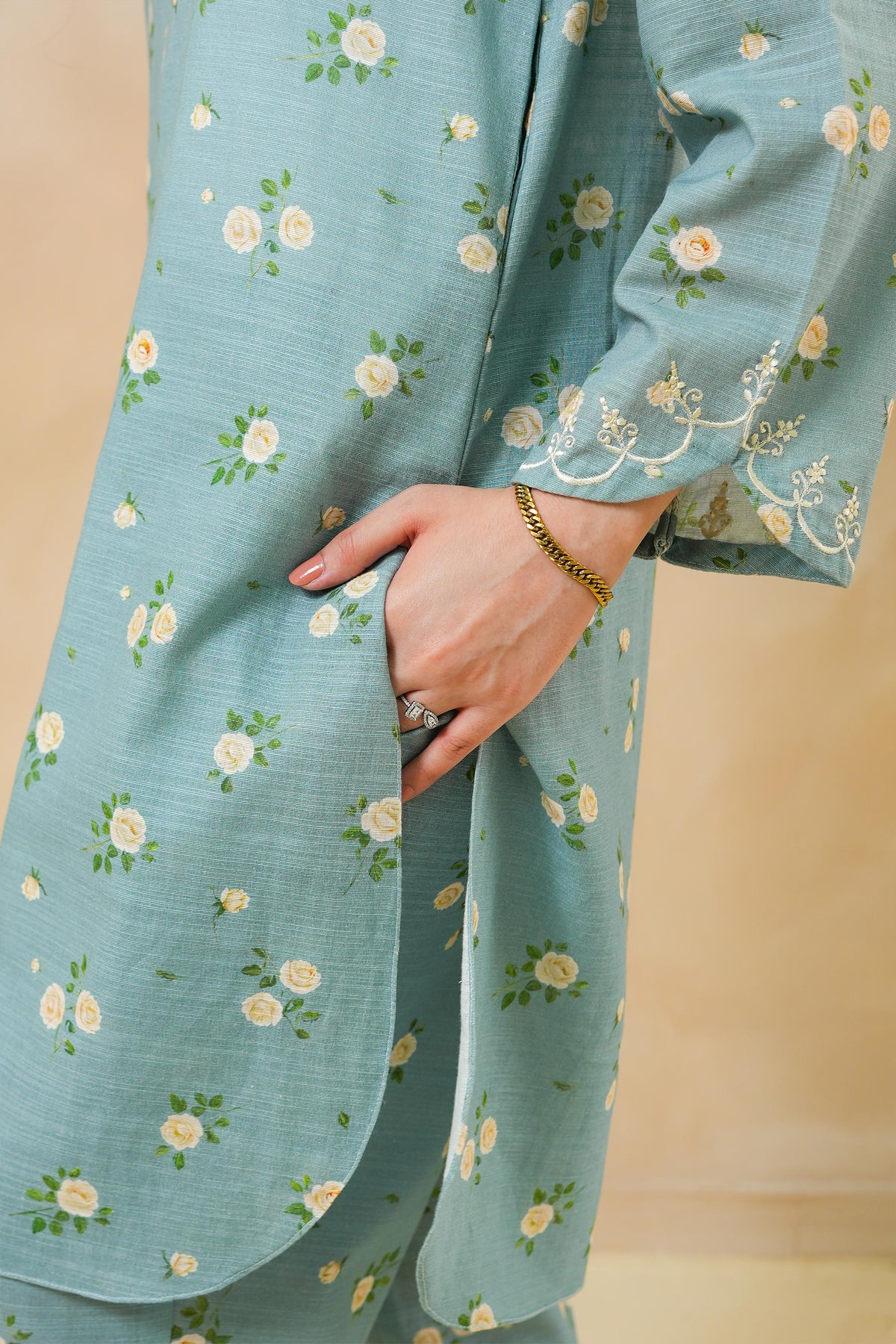 Sky Meadow Khaddar Set
