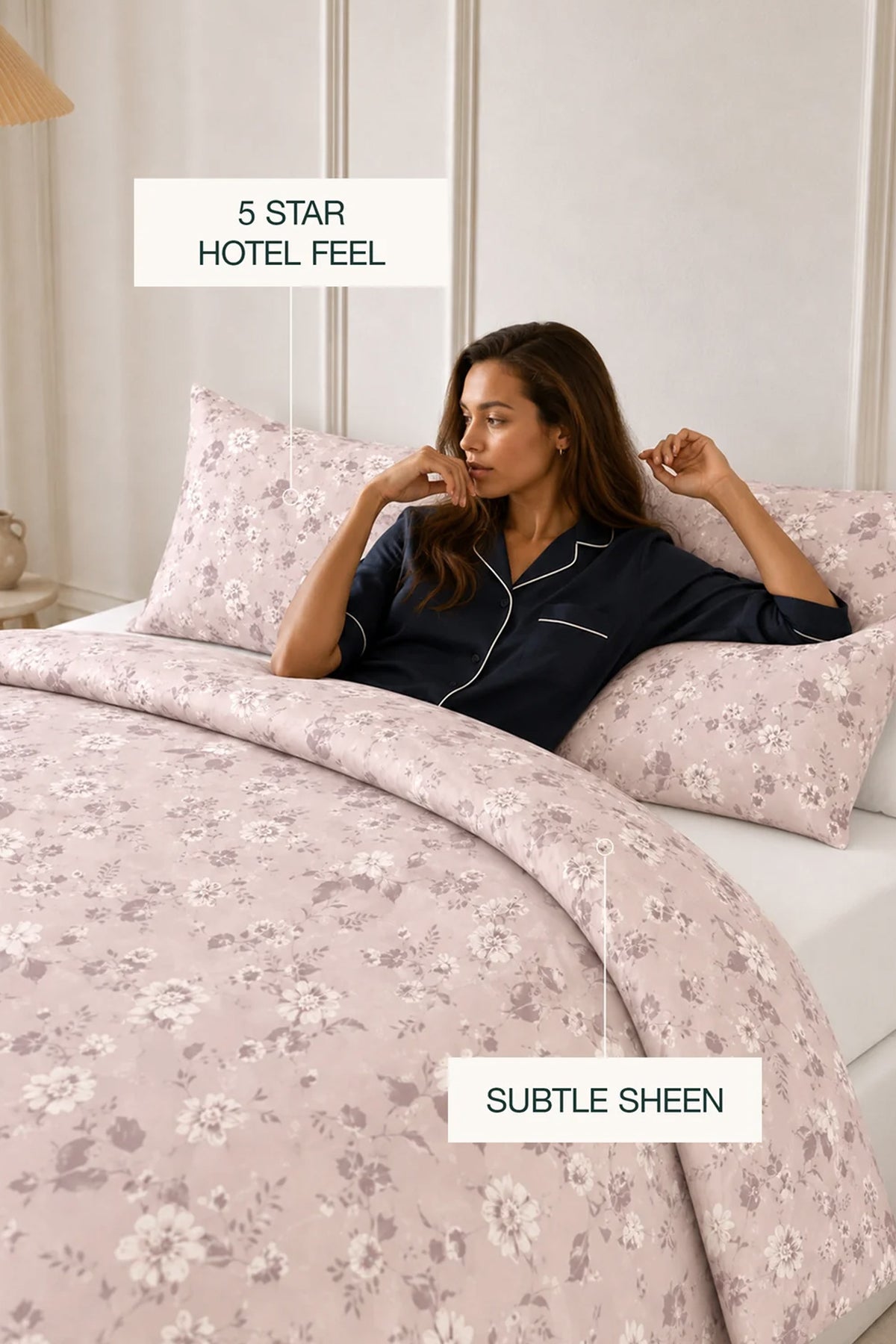Soft Cobalt Sateen Duvet Set