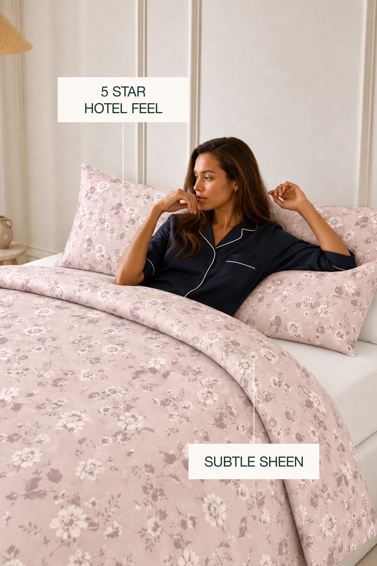 Soft Cobalt Sateen Duvet Set