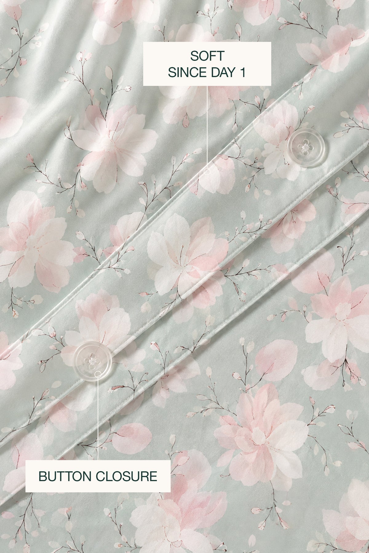 Sweet Magnolia Sateen Duvet Set
