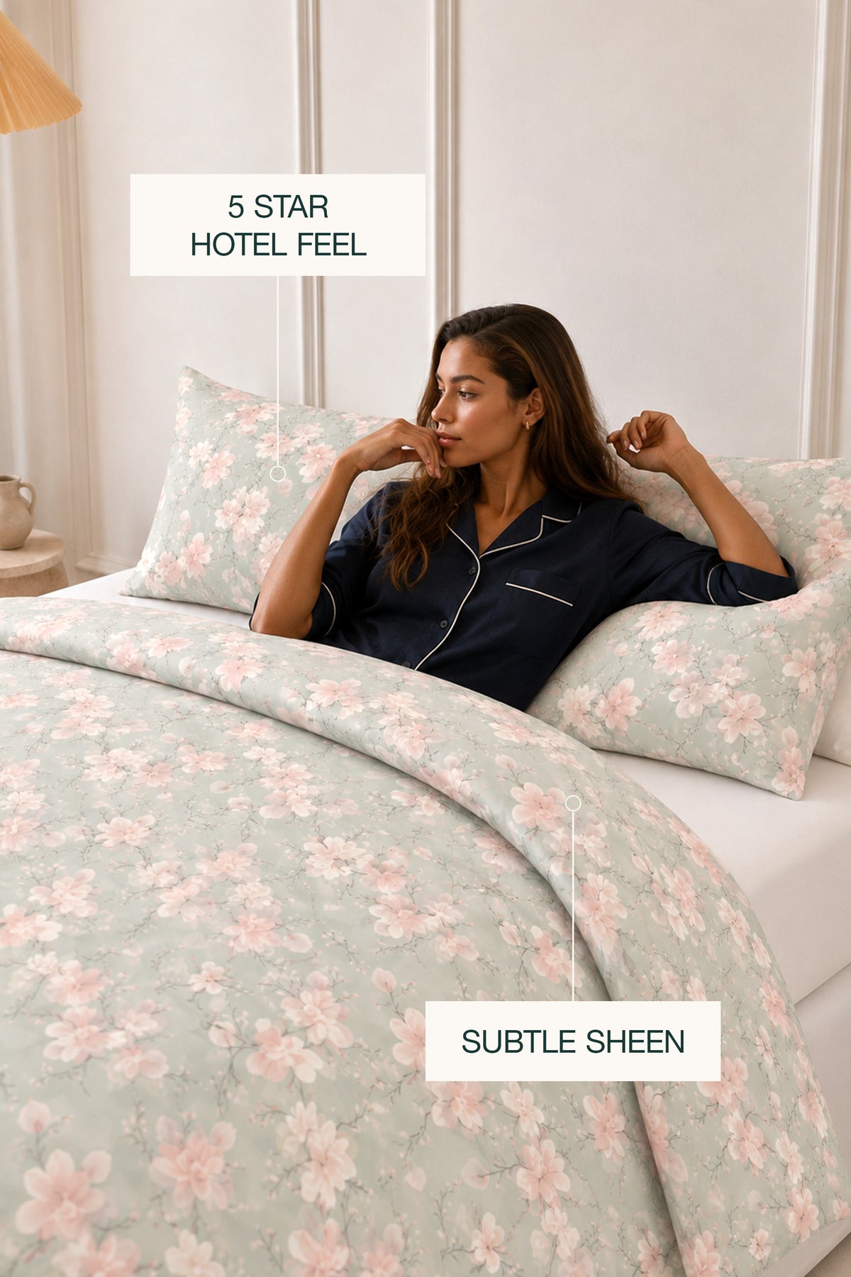 Sweet Magnolia Sateen Duvet Set