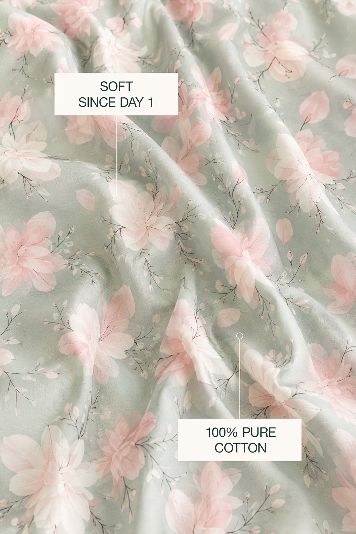 Sweet Magnolia Sateen Sheet Set