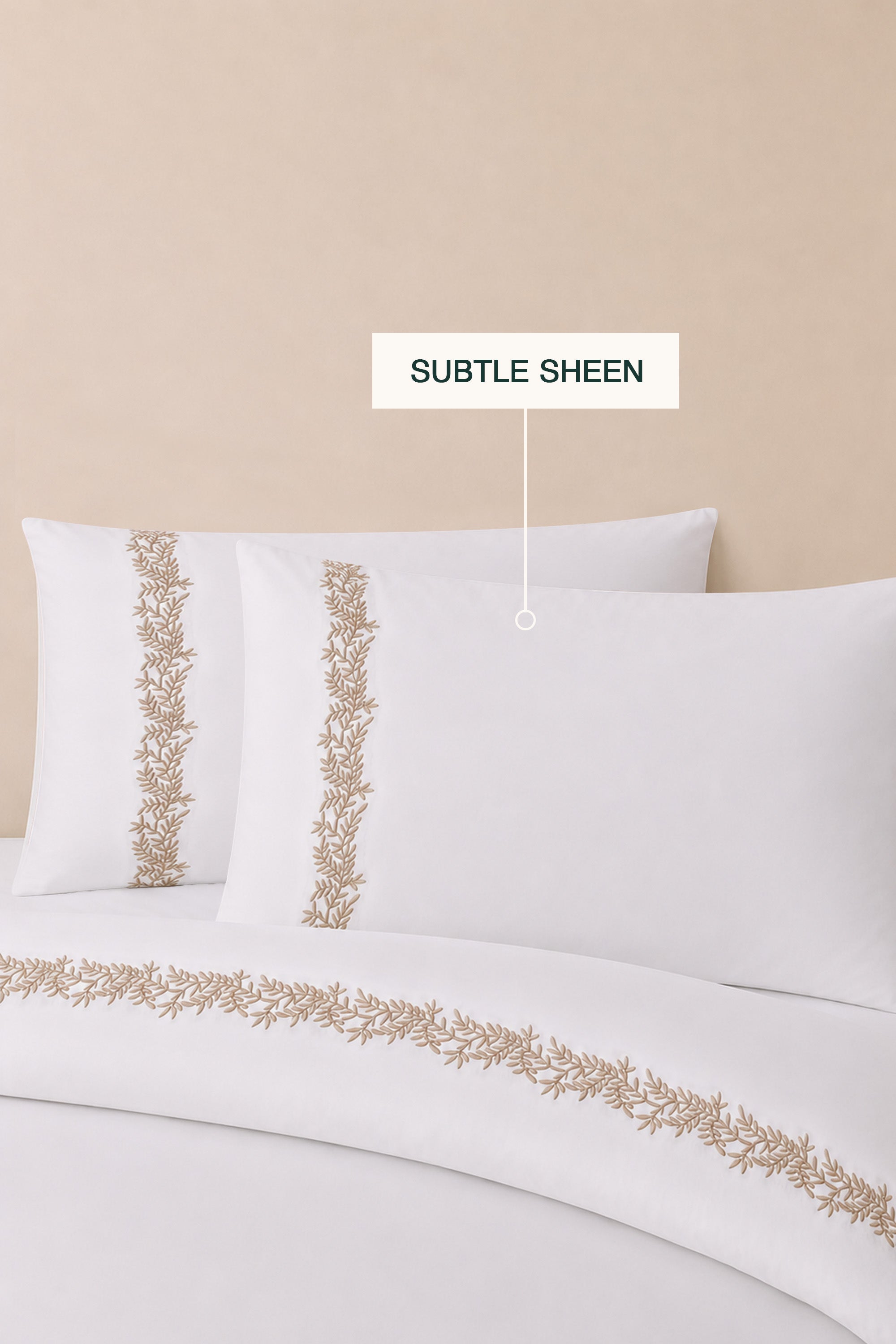 T300 Luxe White Embroidered Duvet Cover Set