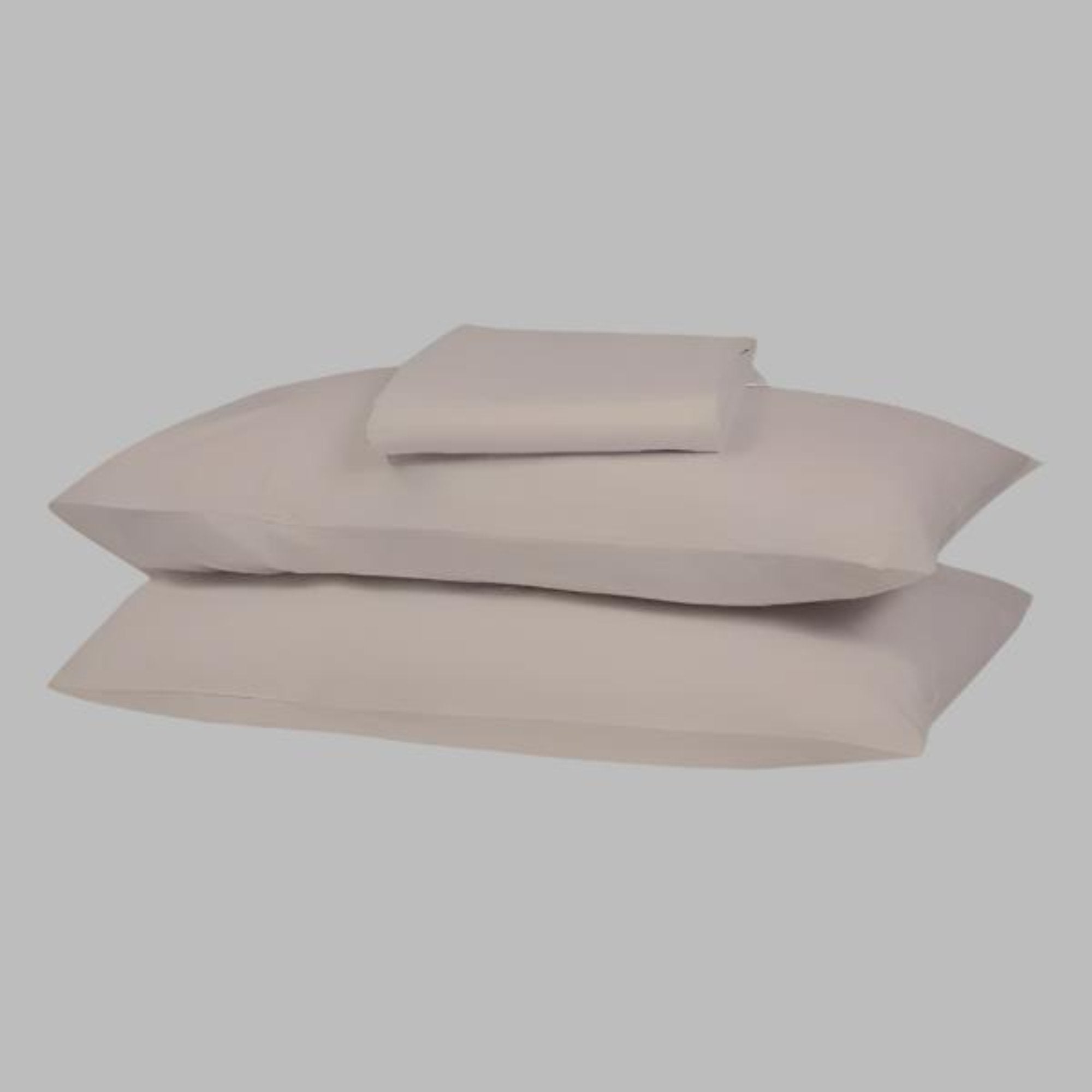 Taupe Solid Bed Sheet Set - THE LINEN COMPANY