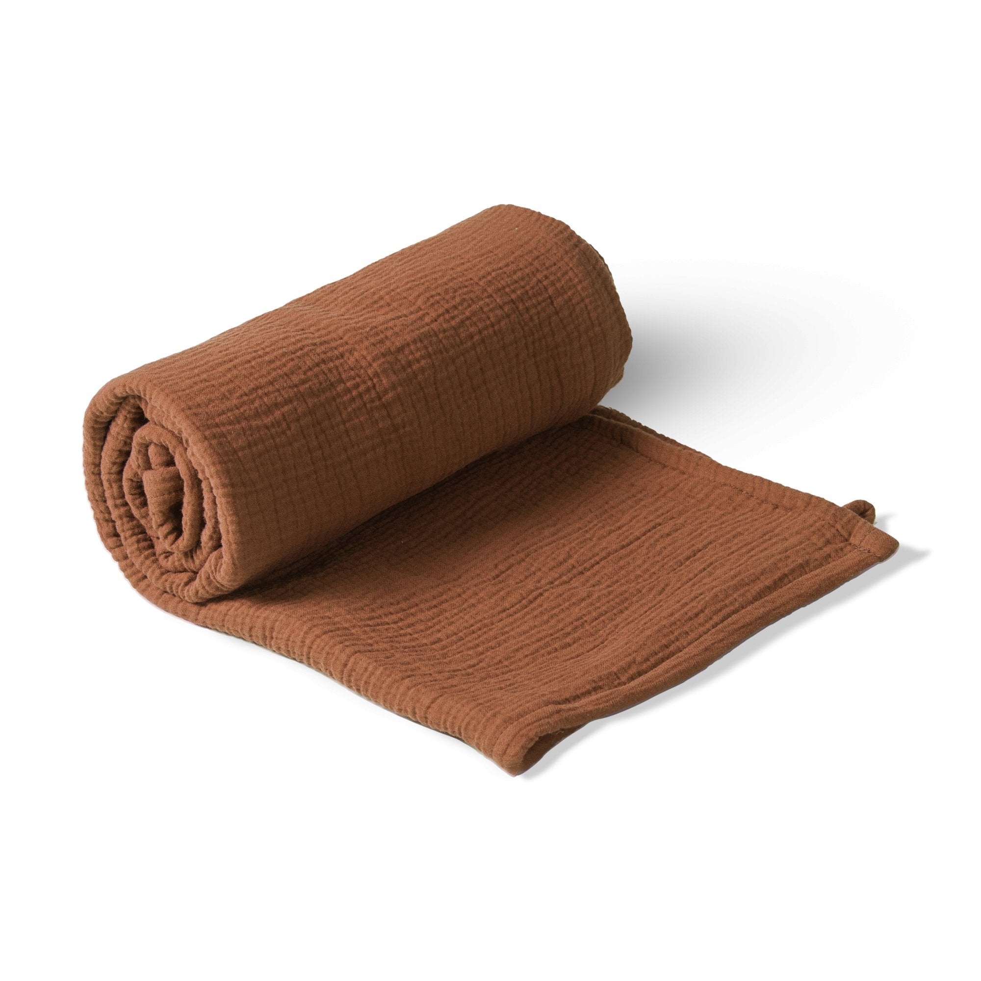 Terracotta Cotton Muslin Baby Wrap - THE LINEN COMPANY