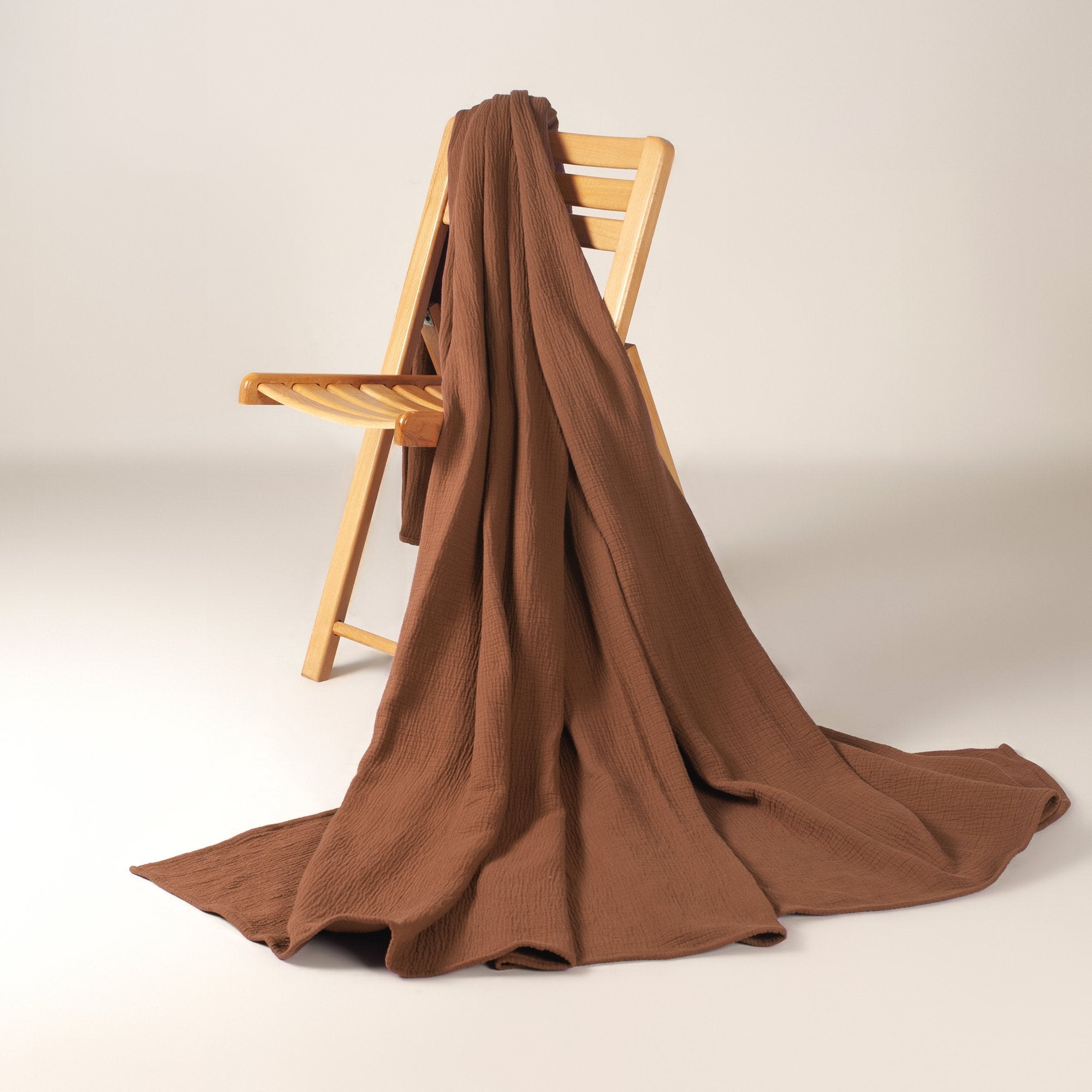 Terracotta Cotton Muslin Blanket - THE LINEN COMPANY