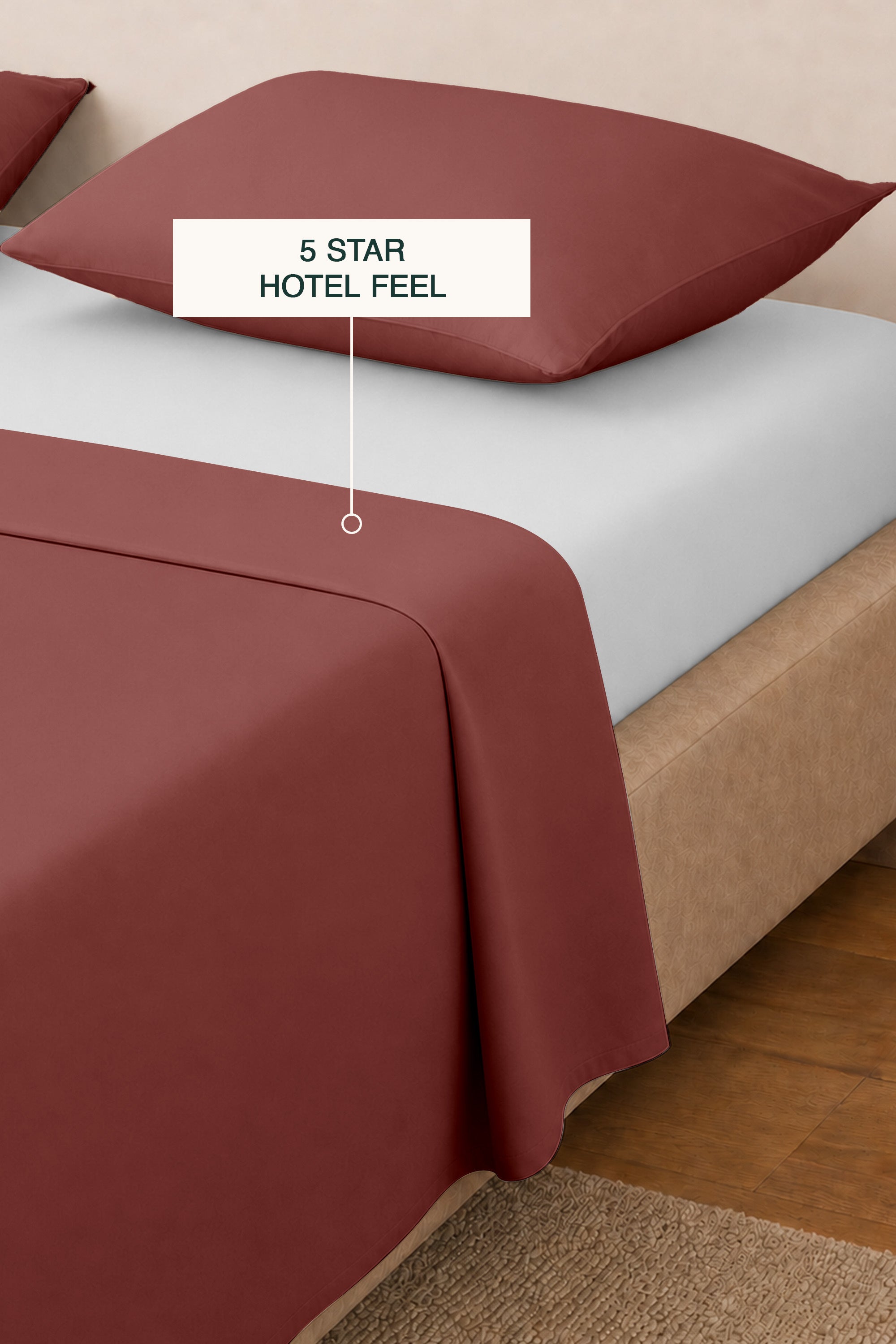 Terracotta Bed Sheet Set - Luxe T400 Egyptian Cotton