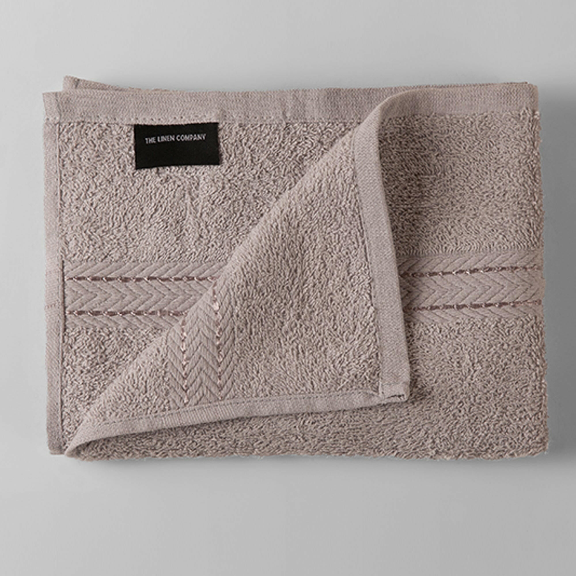 The Linen Company Towel Hand Silver Zigzag Hand Towel