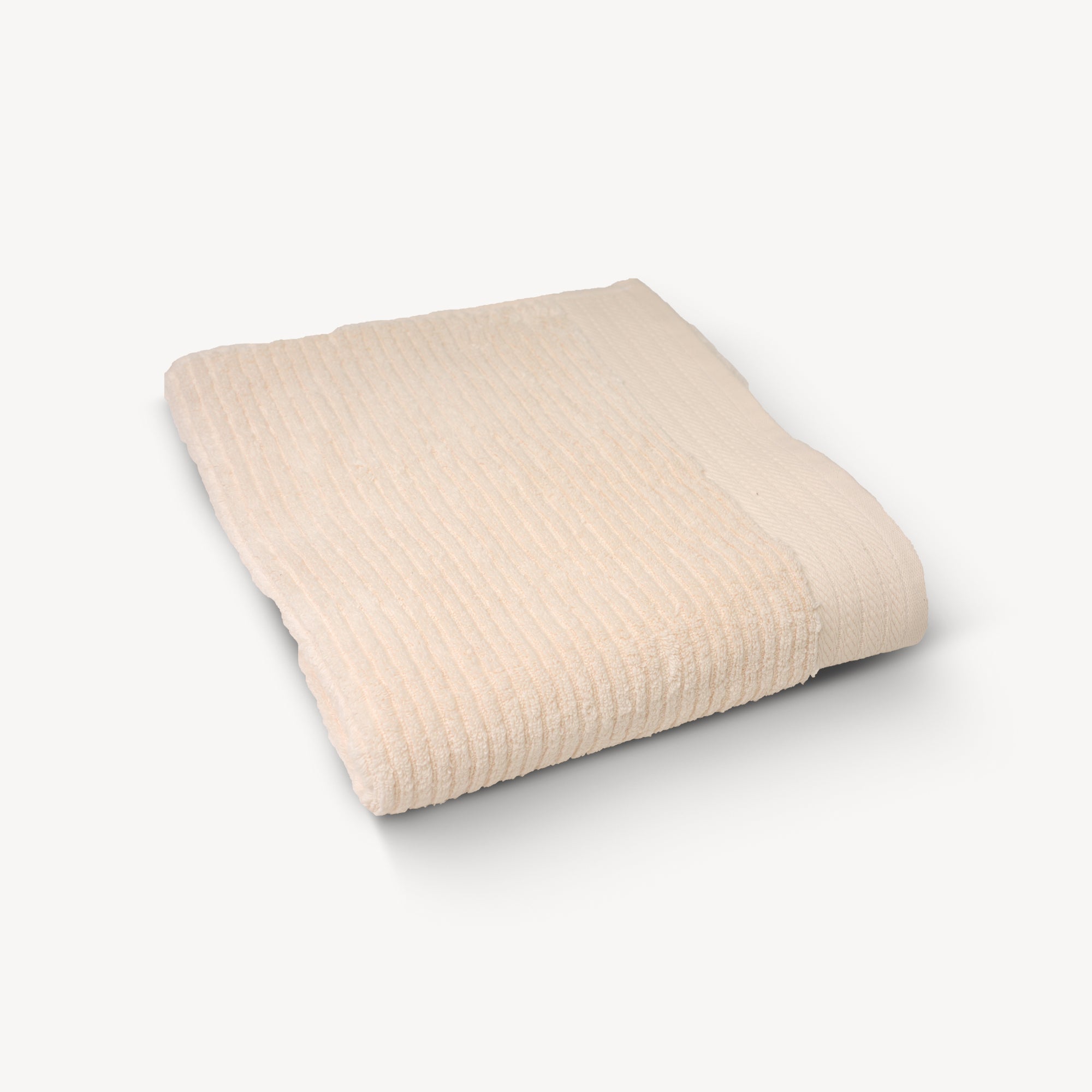 Off-White Ribbed Bath Towel