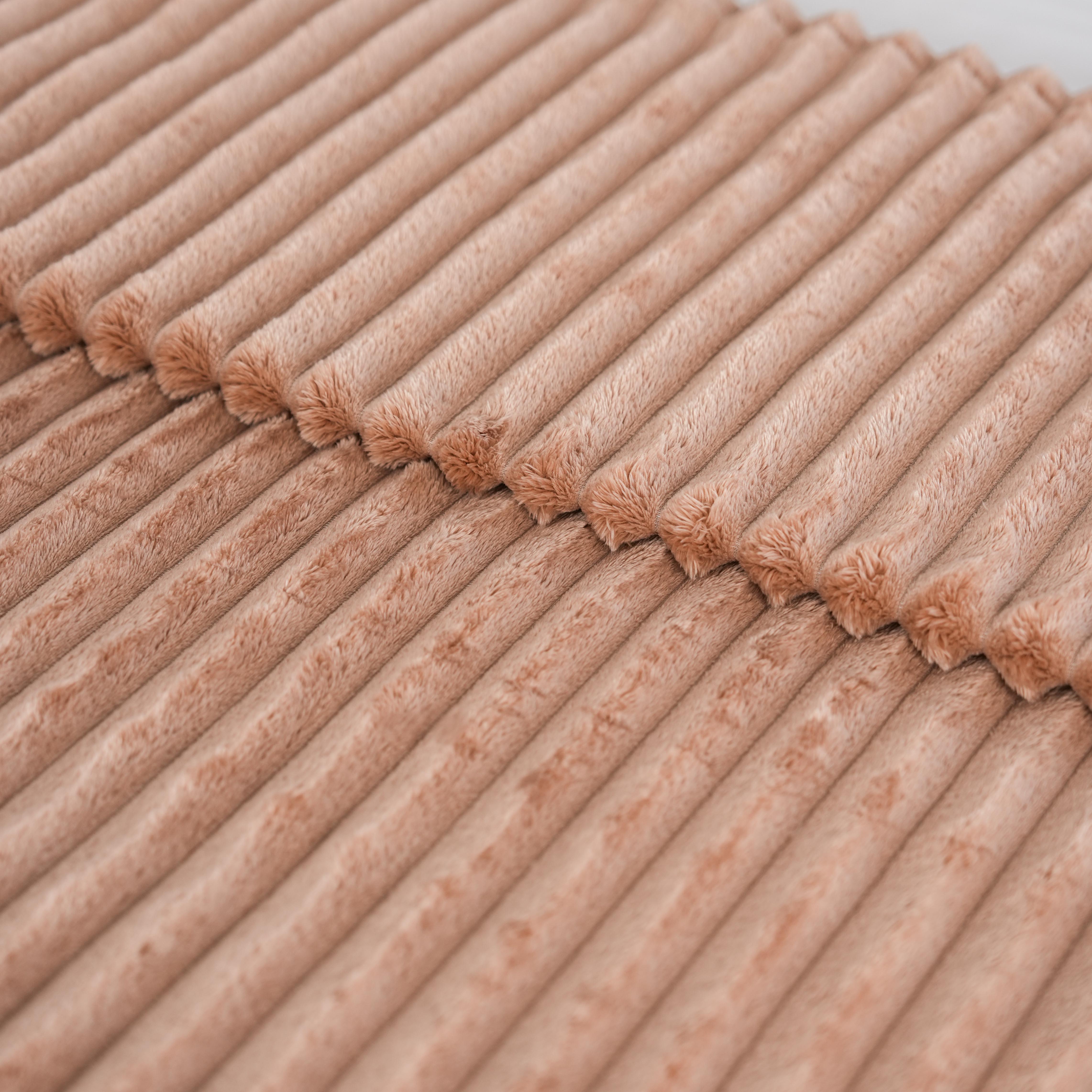 Striped Microfiber Plush Blankets