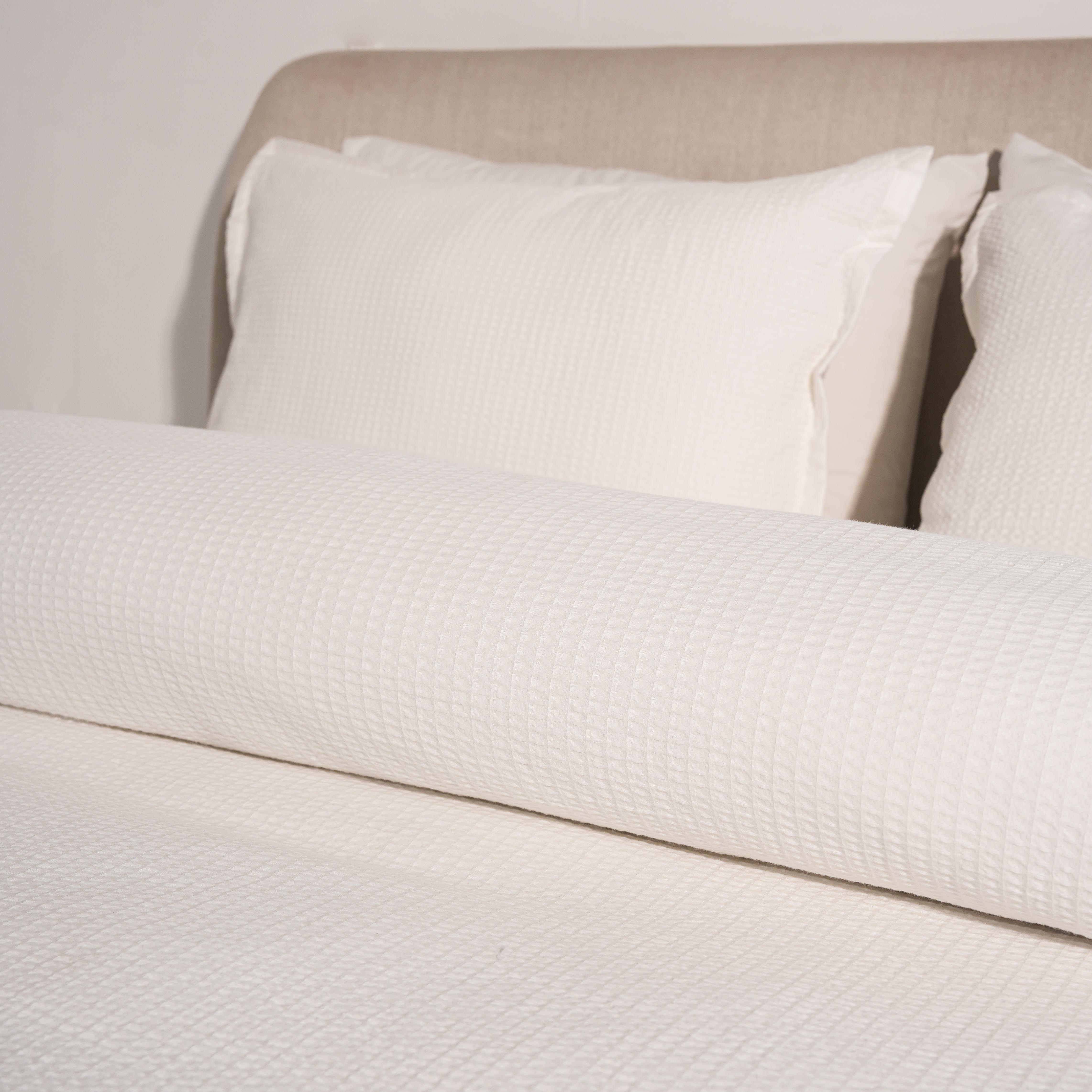 White Waffle Duvet Cover Set