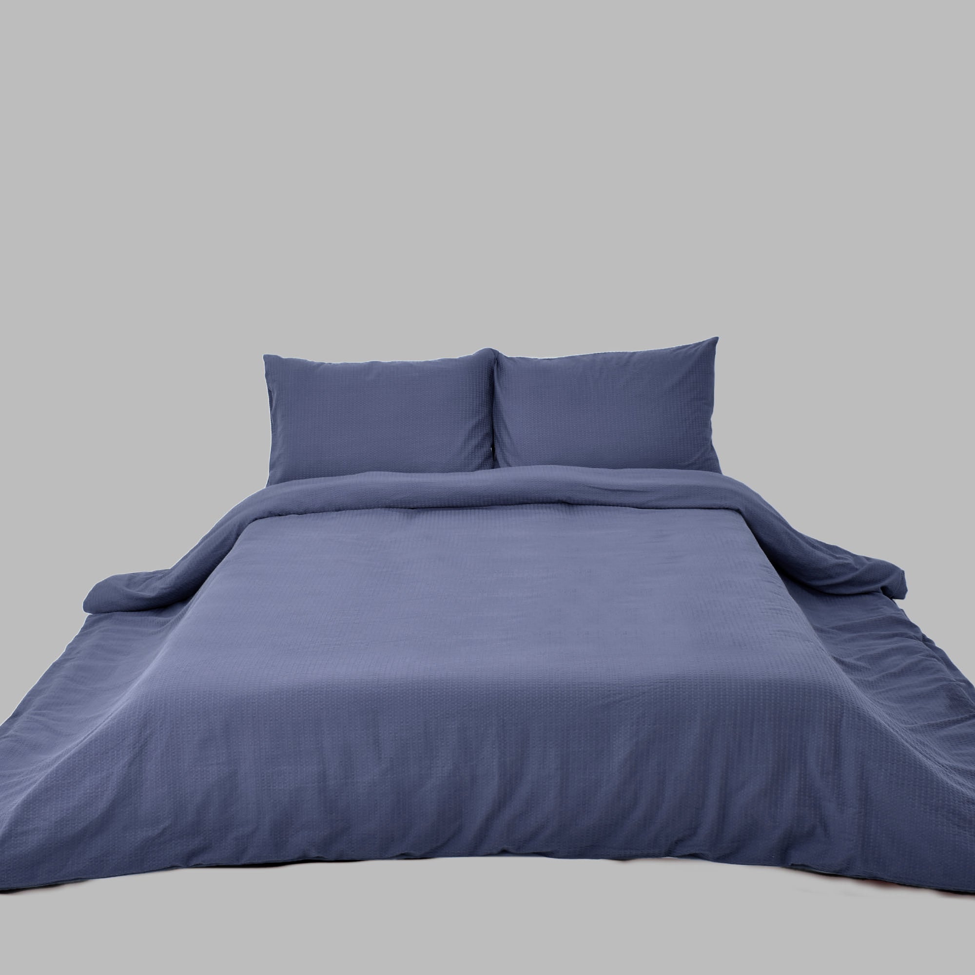 Slate Grey Waffle Duvet Cover Set