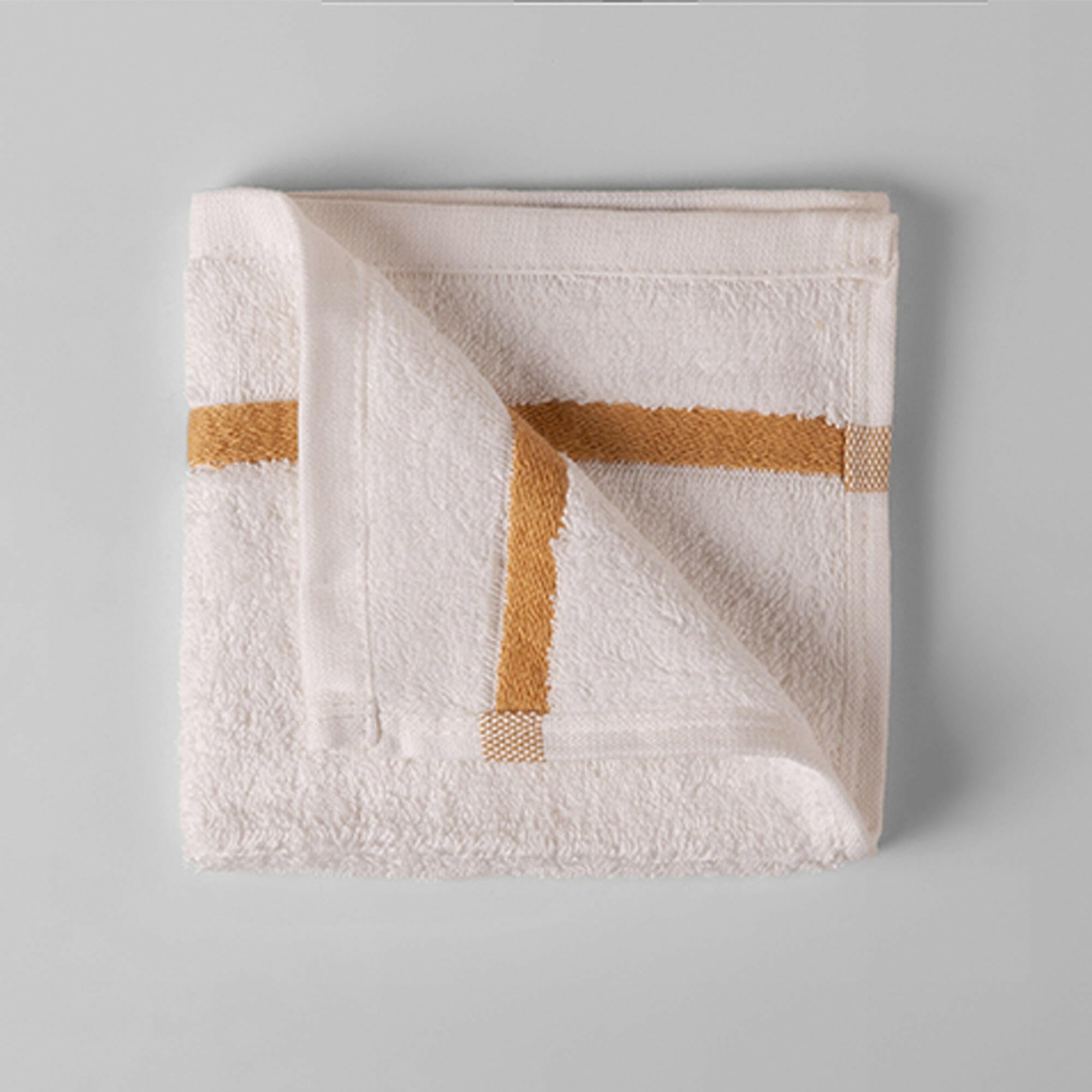 White Double Margin Face Towel - Set of 3 - THE LINEN COMPANY