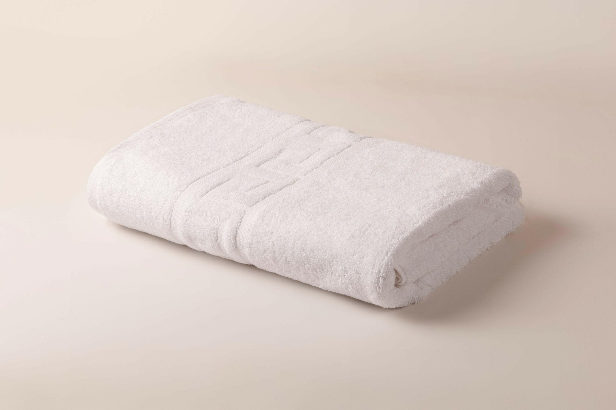 White Greek Key Bath Towel - THE LINEN COMPANY