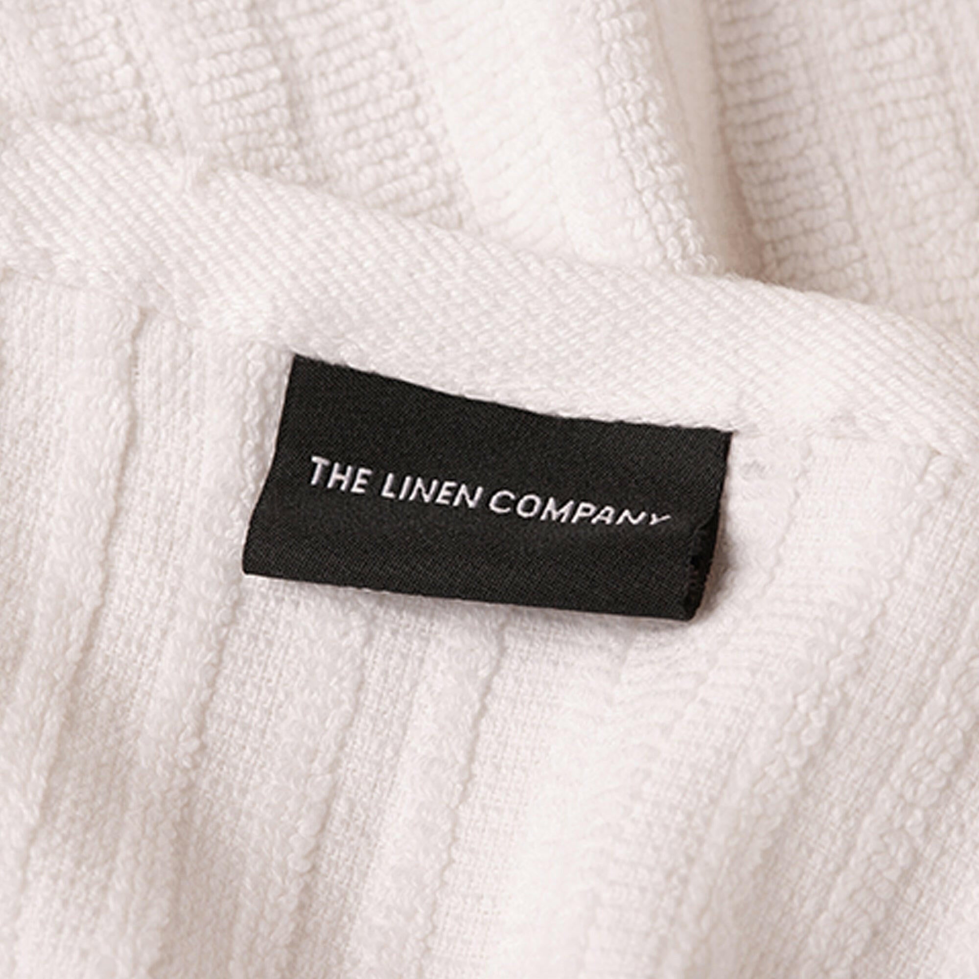 White Ribbed Hand Towel - THE LINEN COMPANY