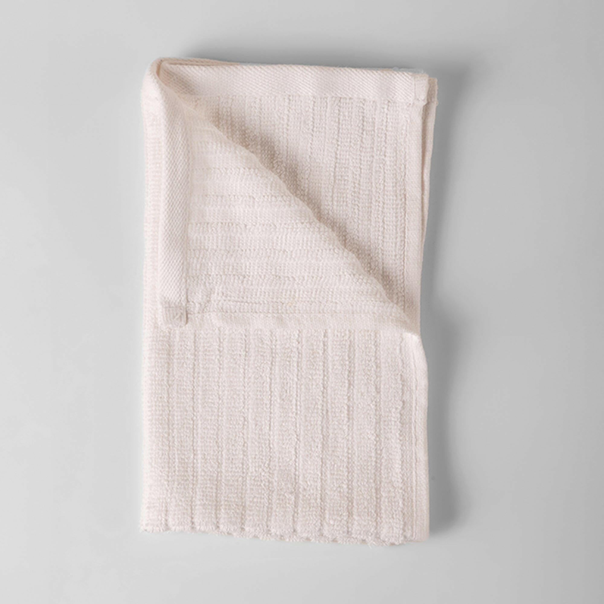 White Ribbed Hand Towel - THE LINEN COMPANY