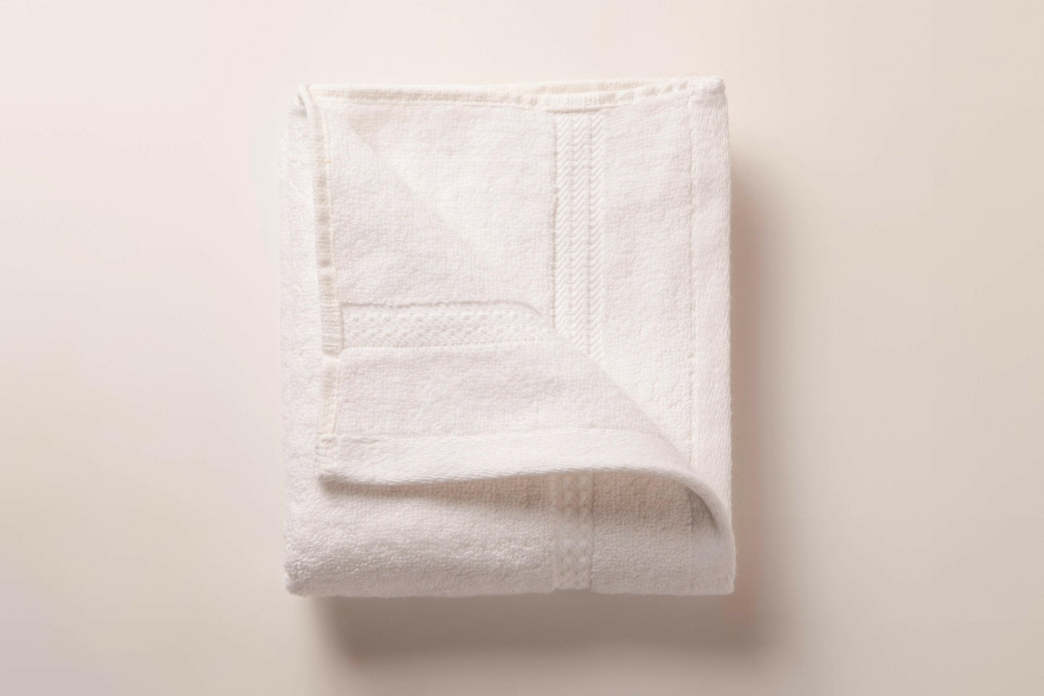 White Stitch Lines Hand Towel - THE LINEN COMPANY