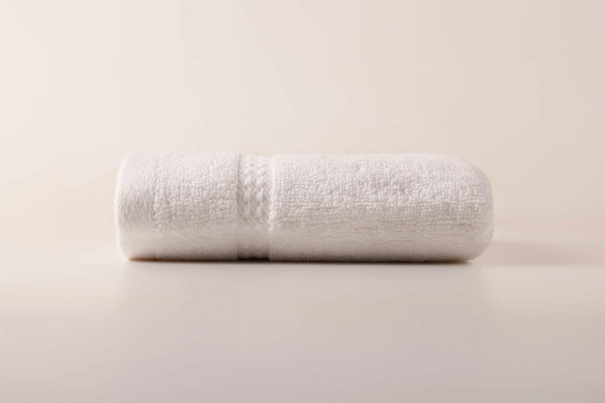 White Stitch Lines Hand Towel - THE LINEN COMPANY