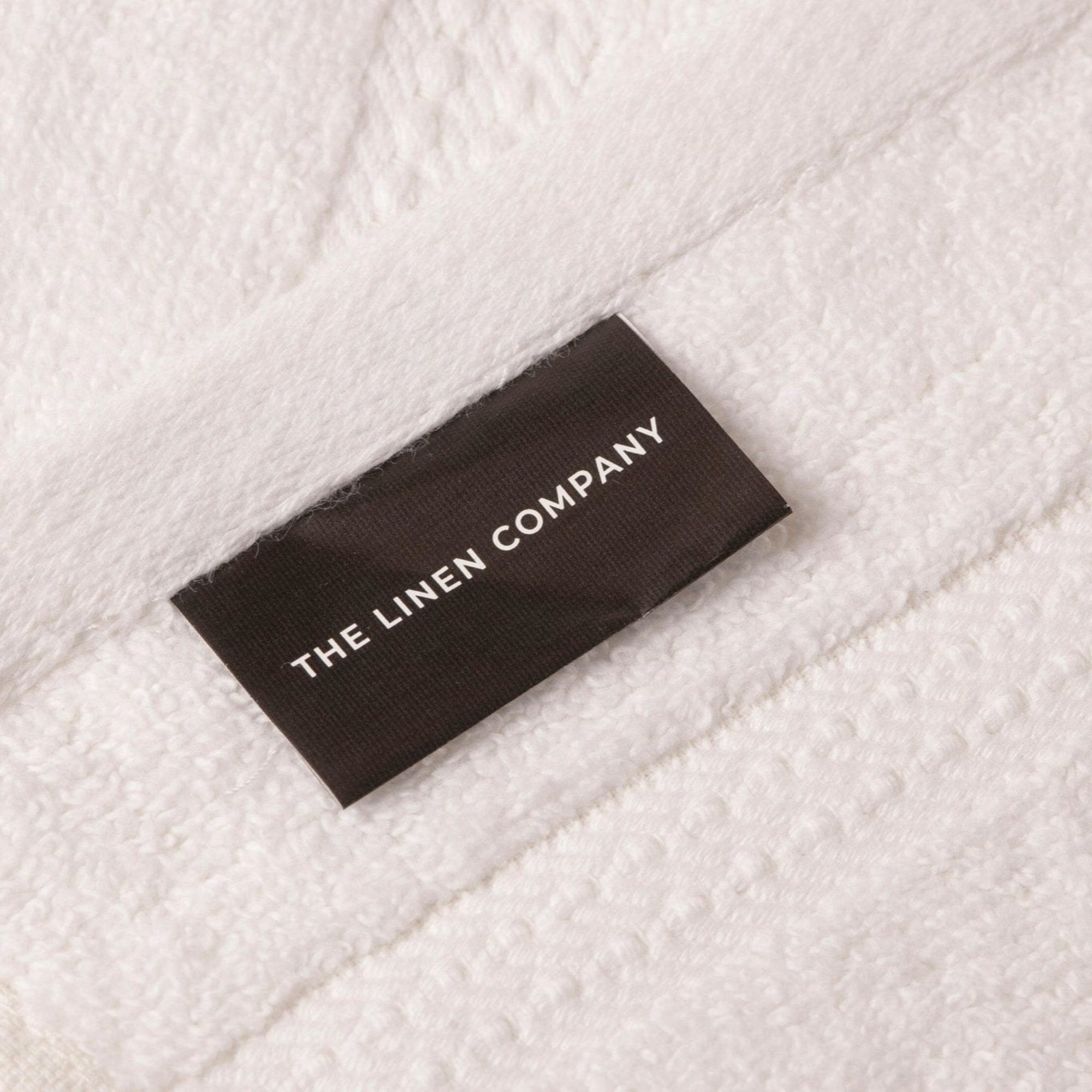 White Stitch Lines Hand Towel - THE LINEN COMPANY