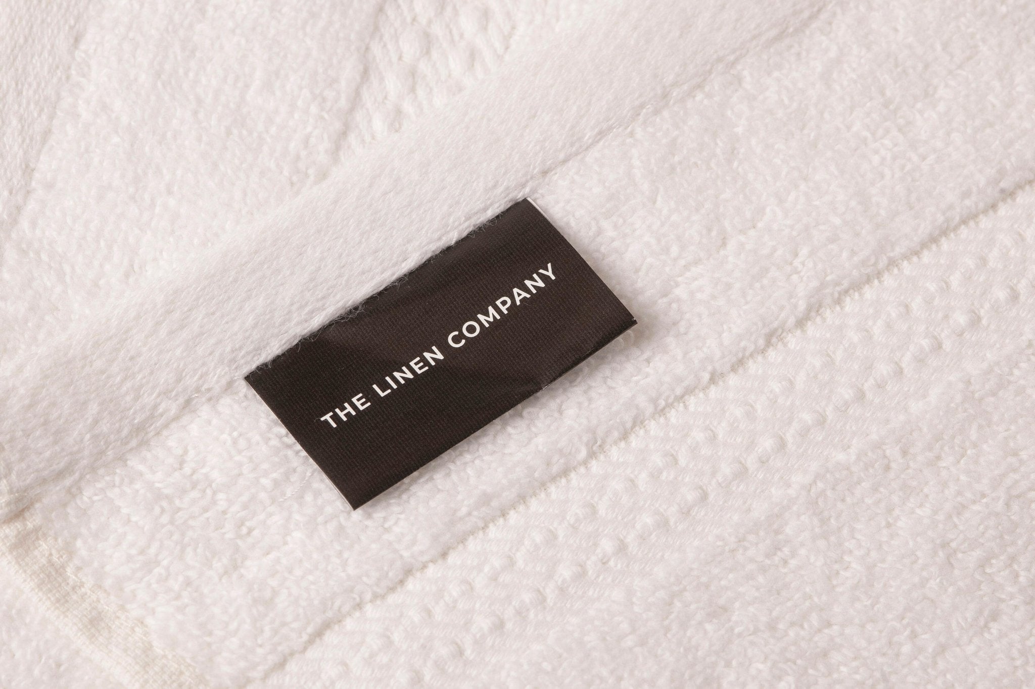 White Stitch Lines Hand Towel - THE LINEN COMPANY