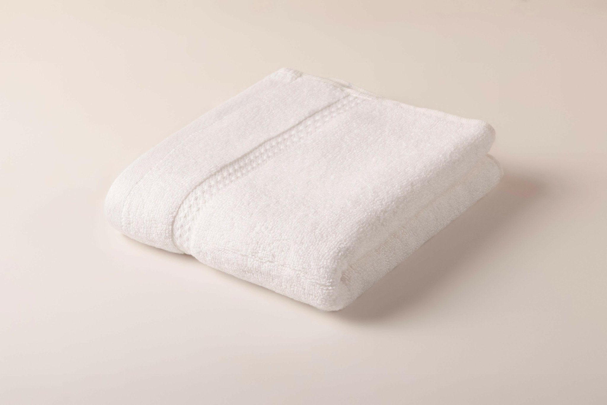 White Stitch Lines Hand Towel - THE LINEN COMPANY