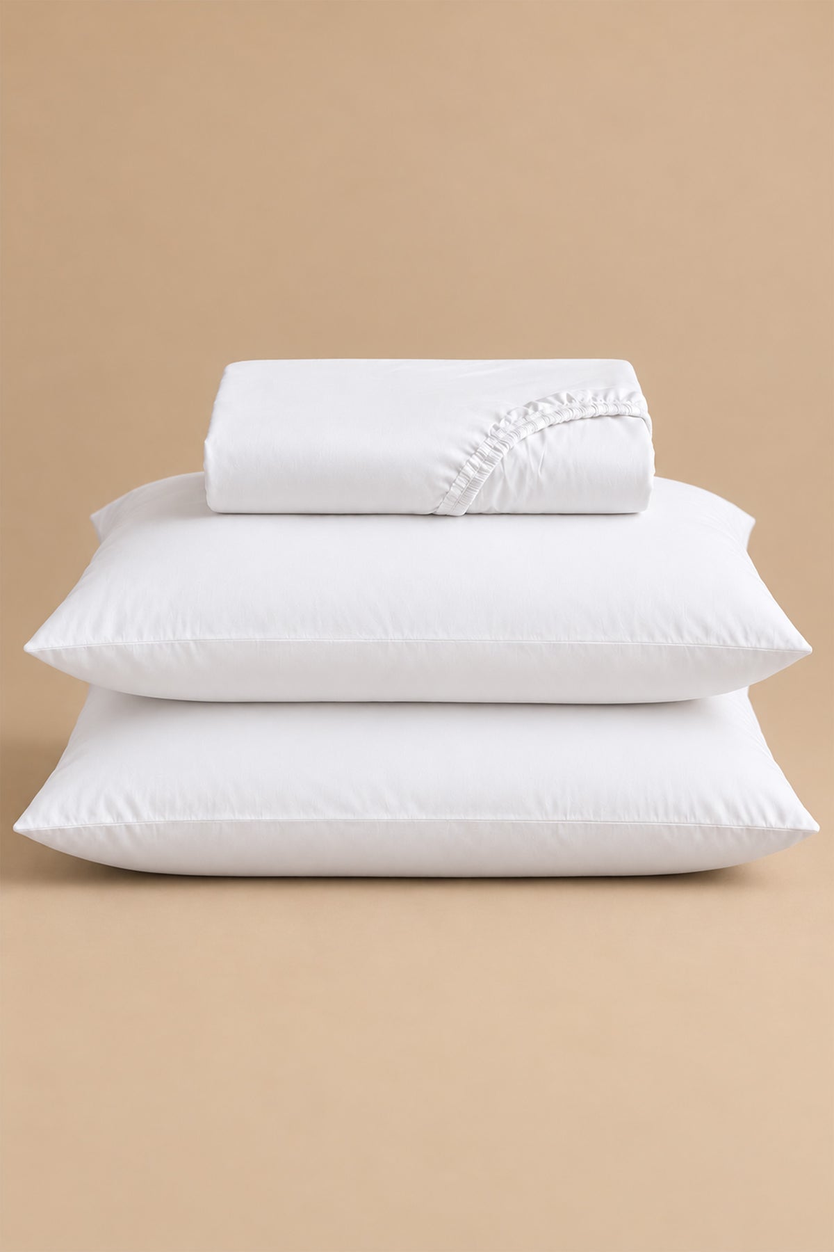 Silky Bamboo White Fitted Sheet Set